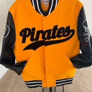 Pirates Varsity Jacket with Black Sleeves